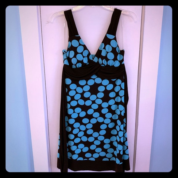 Brown and Light Blue Summer Dress - Picture 1 of 3